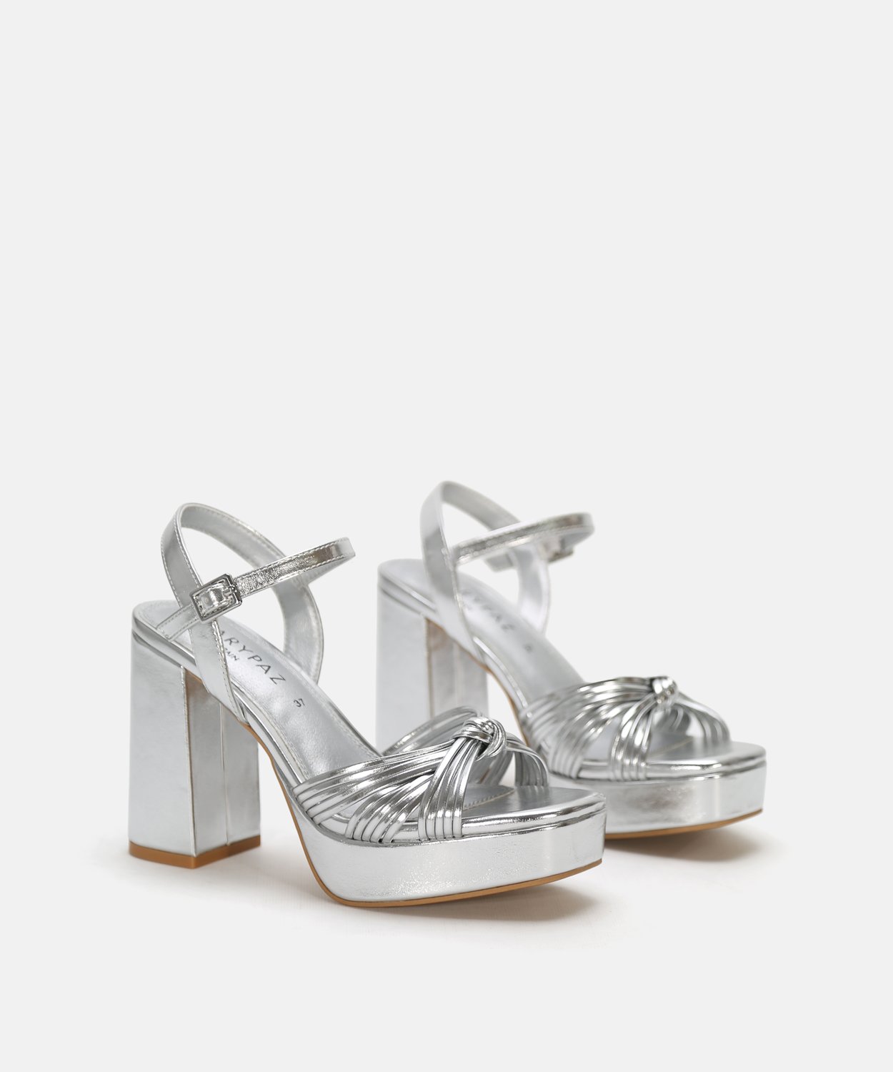 Sandalia plataforma tiras nudo image number null